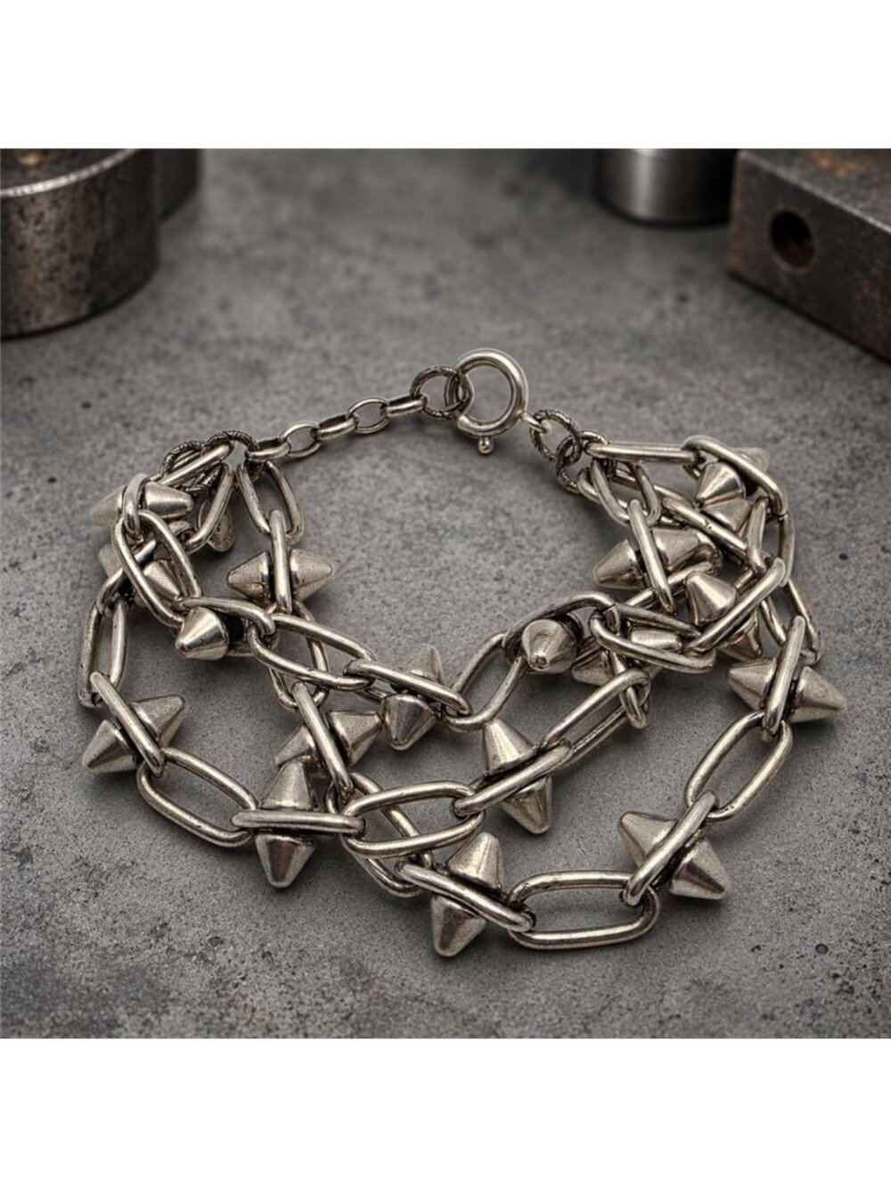 Catherine Popesco La Vie Parisienne Silver Plated Spike Bracelet 7.5"